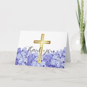 Blue Gratitude Blessings Thank You Card