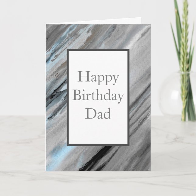 Blue Gray Abstract Card (Front)