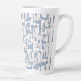 Blue Gray Abstract Latte Mug