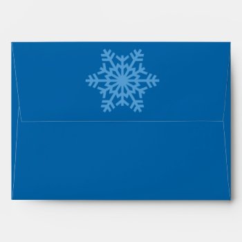Blue & Gray Addressed Christmas Card Envelopes by thechristmascardshop at Zazzle