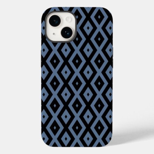 Blue gray and black diamond pattern Case_Mate iPhone 14 case