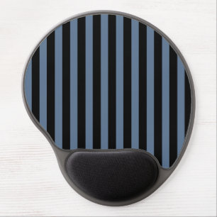 Blue gray and black stripes gel mouse pad