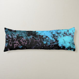 Blue, Gray and Purple Marble Abstract Body Pillow