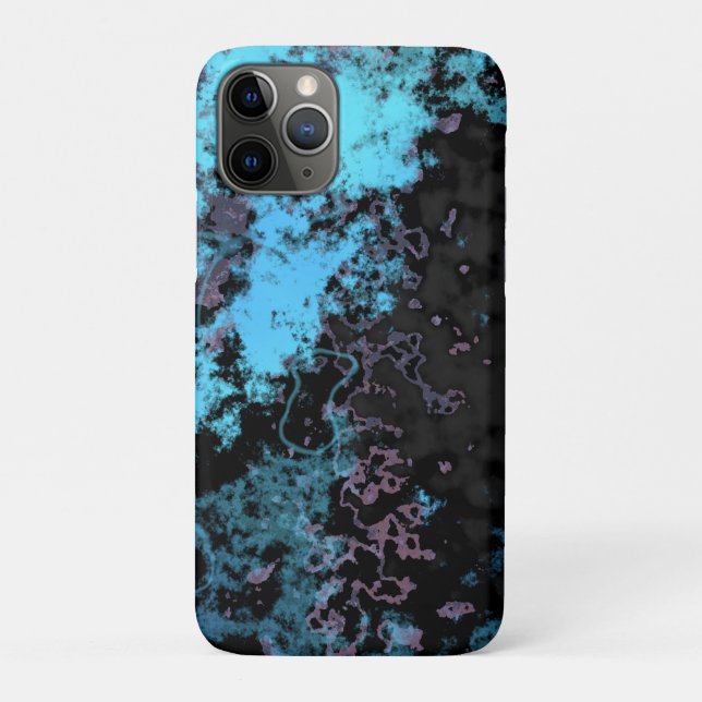 Blue, Gray and Purple Marble Abstract Case-Mate iPhone Case (Back)