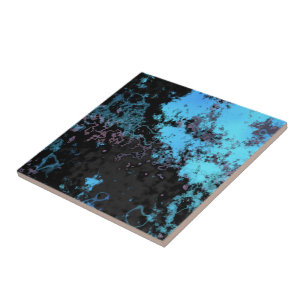 Blue, Gray and Purple Marble Abstract Ceramic Tile