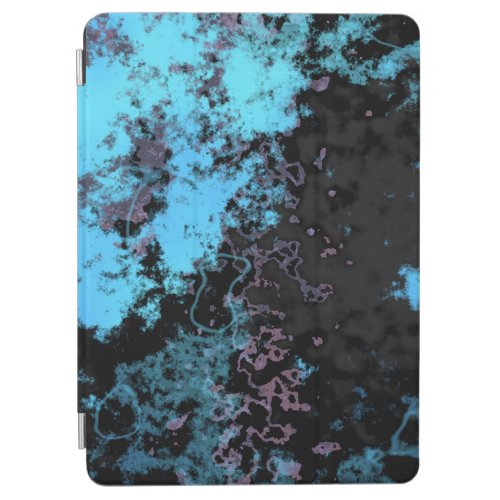 Blue Gray and Purple Marble Abstract iPad Air Cover