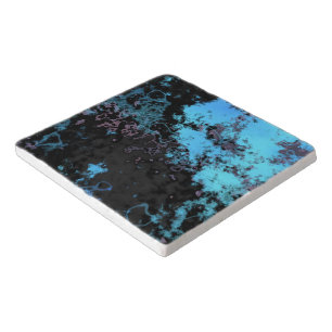 Blue, Gray and Purple Marble Abstract Trivet