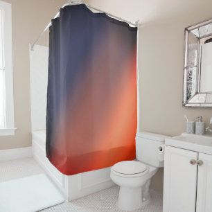 Blue, gray and red gradient. Ombre. shower curtain