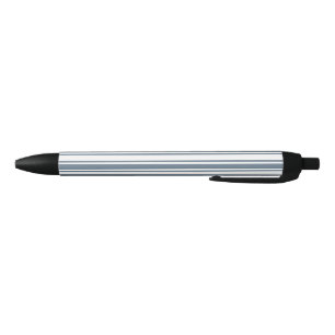 Blue-gray and white candy stripes pen