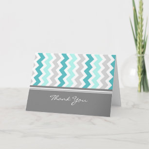 Blue Gray Baby Shower Hostess Thank You Card