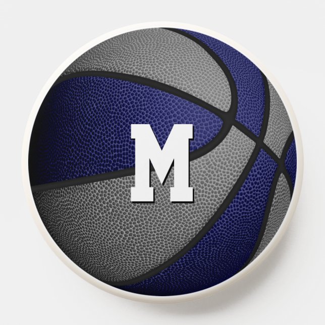 blue gray basketball team colors kids teens PopSocket (Popsocket)