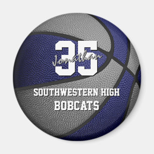 blue gray basketball team colors magnet