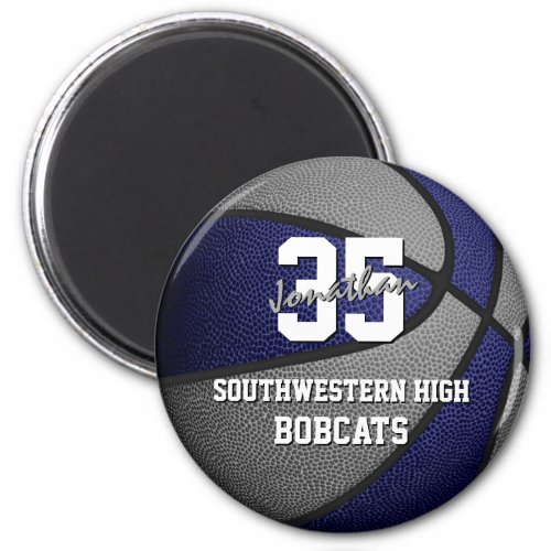 blue gray basketball team colors  magnet