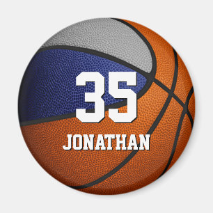 blue gray basketball team spirit gift ideas magnet