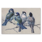 Blue Gray Birds on a Branch by Hector Giacomelli
