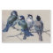 Blue Gray Birds on a Branch by Hector Giacomelli