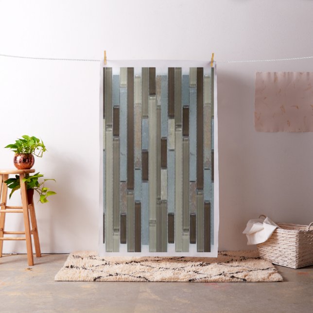 Blue Gray Black Tile  Fabric (In Situ)