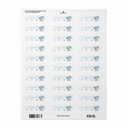 Blue Gray Boy Elephant Address Labels | Zazzle