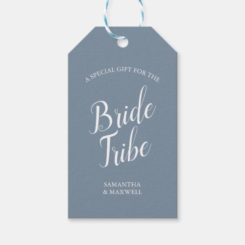 Blue Gray Bridesmaid Proposal Card Gift Tags