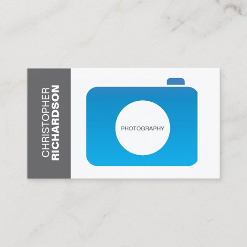 BLUE/GRAY CAMERA LOGO Business Card