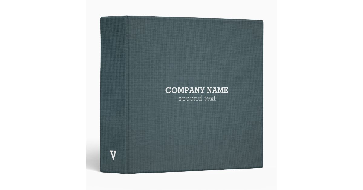 Blue Gray Canvas 3 Ring Binder Zazzle