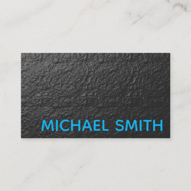 Blue Gray Chalk Wall Texture Business Card
