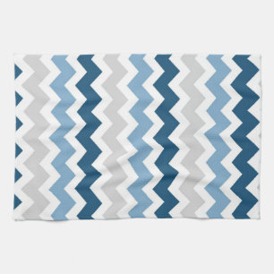 Blue Gray Chevron Kitchen Cloth Towel