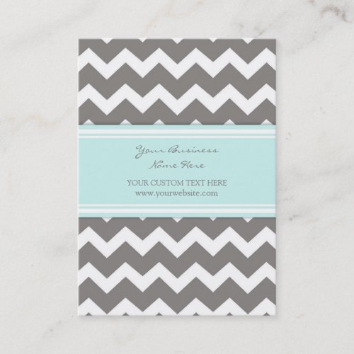 Blue Gray Chevron Retro Business Cards