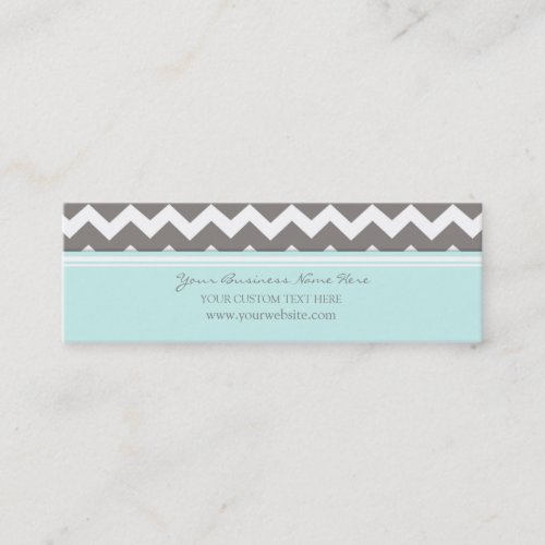 Blue Gray Chevron Retro Business Cards