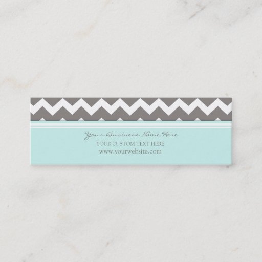 Customizable Blue Gray Chevron Retro Business Cards