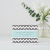 Blue Gray Chevron Retro Business Cards (Standing Front)