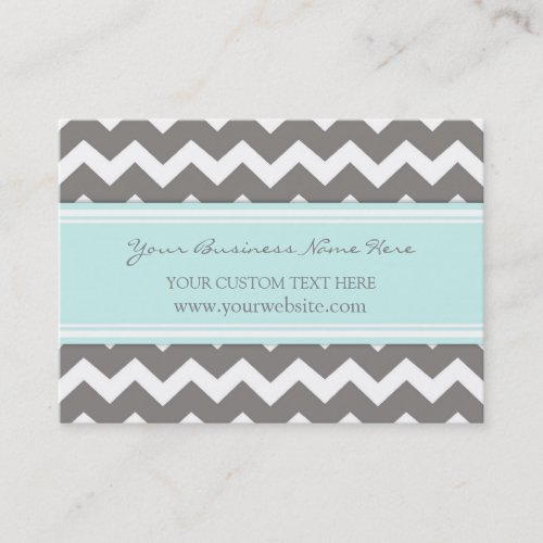 Blue Gray Chevron Retro Business Cards
