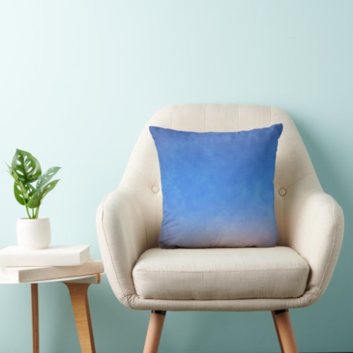 Blue Gray Cool Colorful Grunge Throw Pillow