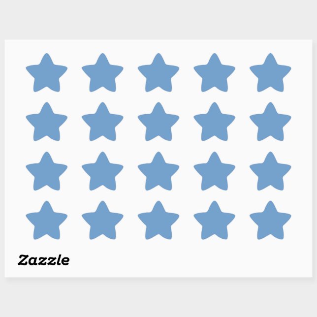 Blue-gray (Crayola) (solid color)  Star Sticker (Sheet)