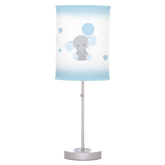 Blue Gray Elephant Nursery Baby Boy Safari Animal Table Lamp Blue Gray Elephant Nursery Baby Boy Safari Animal Table Lamp