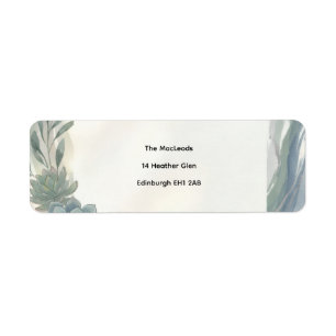 Blue Gray Eucalyptus Return Address Label