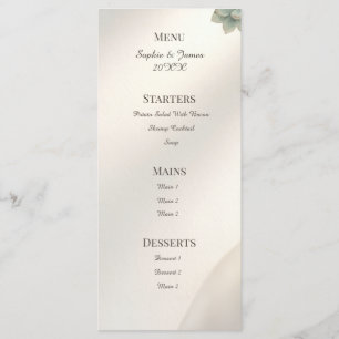 Blue Gray Eucalyptus Wedding Menu