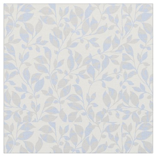 Blue gray foliage pattern fabric