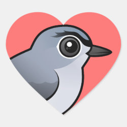 Birdorable Blue-gray Gnatcatcher Heart Sticker