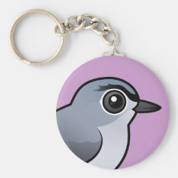 Birdorable Blue-gray Gnatcatcher Basic Button Keychain