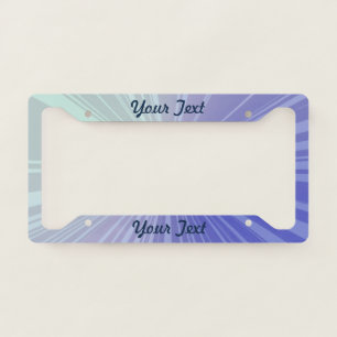 Blue Gray Gradient Action Swoosh Pattern License Plate Frame