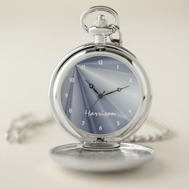 blue face pocket watch