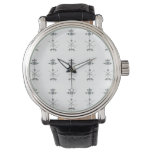 Blue Gray Green Geometric-Abstract Pattern Watch