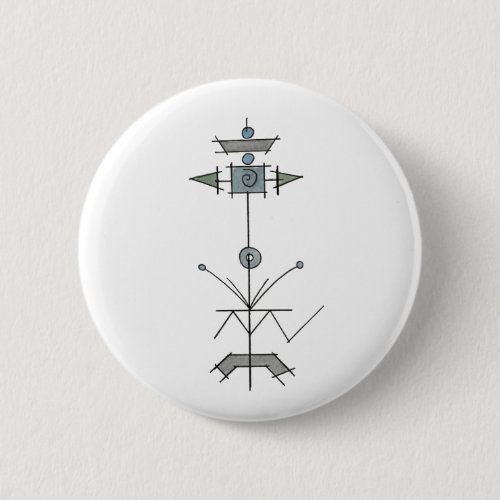Blue Gray Green Geometric Button