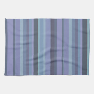 Blue-gray horizontal stripes towel
