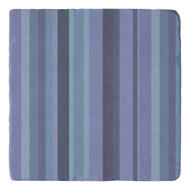 Blue-gray horizontal stripes trivet (Front)