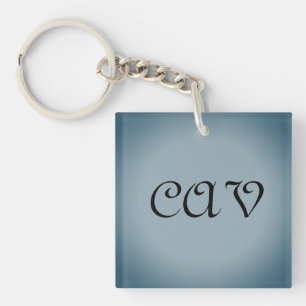 Blue Gray Keychain 