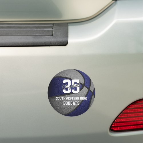 blue gray kids basketball team colors custom car magnet