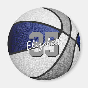 blue gray kids sports team colors basketball magnet