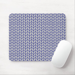 BLUE GRAY KNIT Mouse Pad
